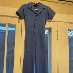 Blue Short-Sleeve Big Bud Press Jumpsuit